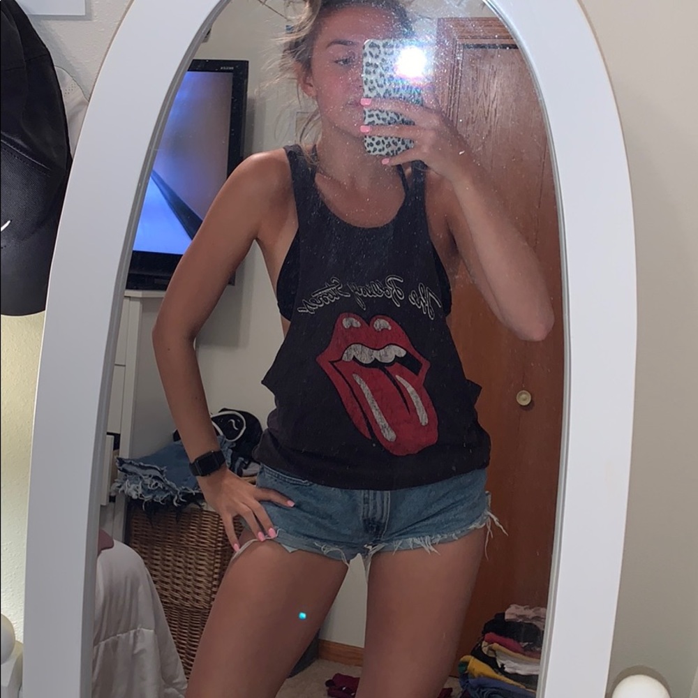 The Rolling Stones cut out tank top